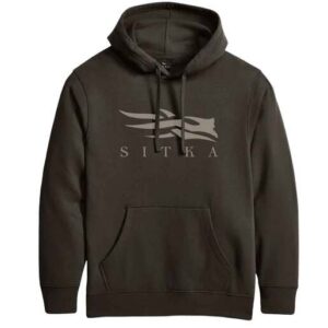 Sitka Icon Pullover Hoody - Black/Orange